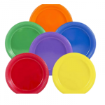 Round Plastic Plates White